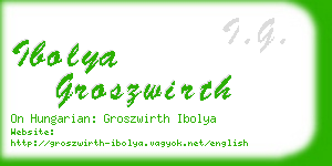 ibolya groszwirth business card